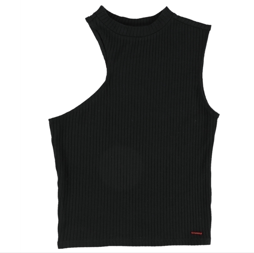 NWT n:PHILANTHROPY Black Ribbed Sleeveless Women Small Soleri High Neck Tank Top - Picture 1 of 8